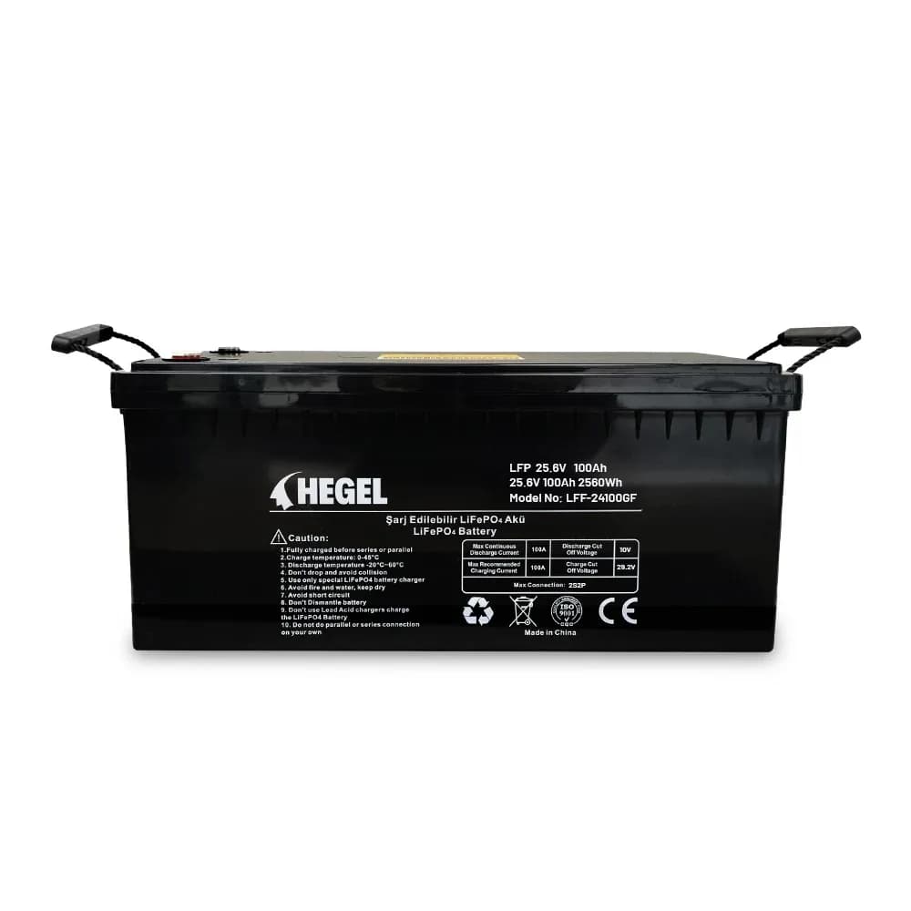 HEGEL LİFEPO4 LİTYUM AKÜ 25.6V 100AH