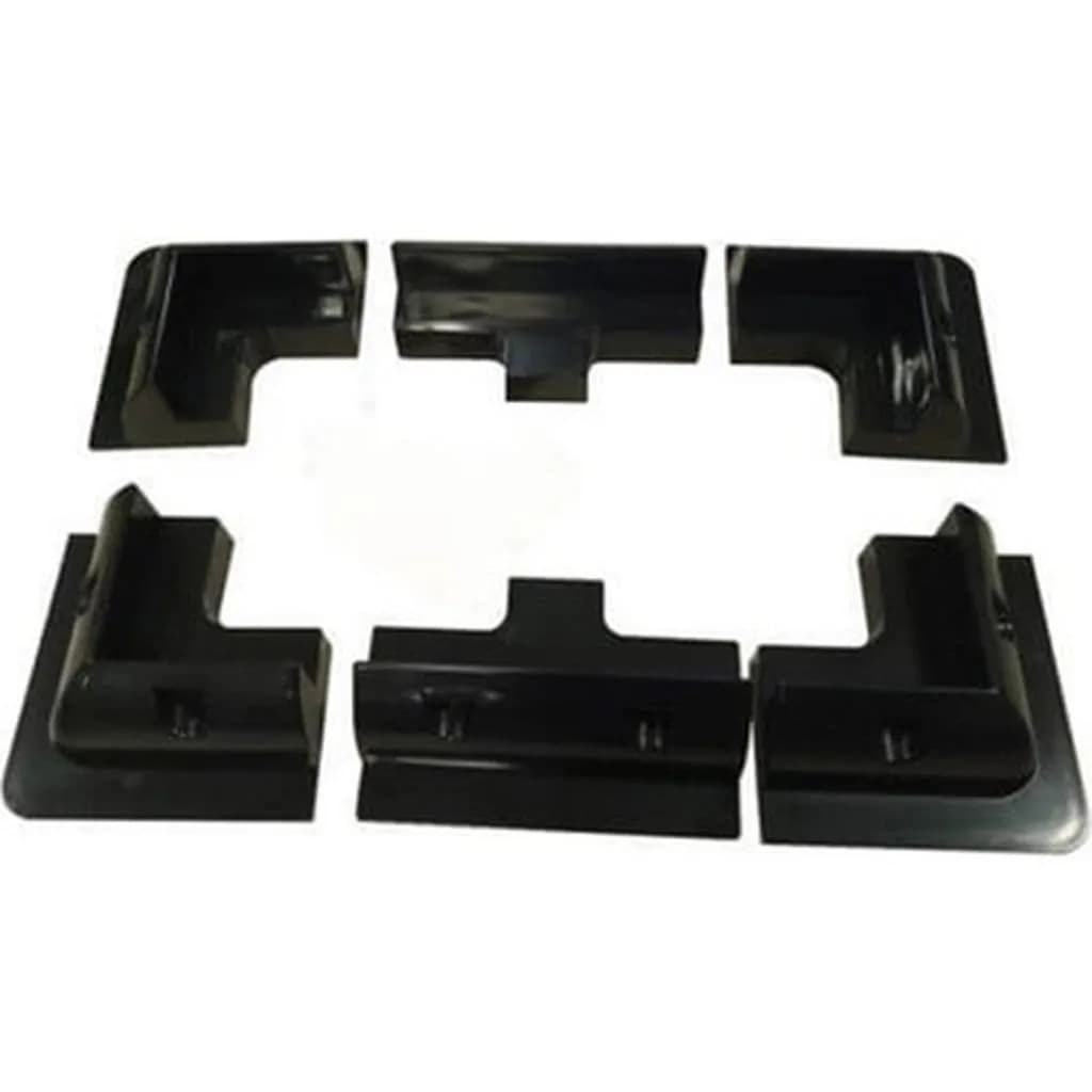 KARAVAN MONTAJ SETİ SİYAH 6'LI SET (4 KÖŞE, 2 YAN)