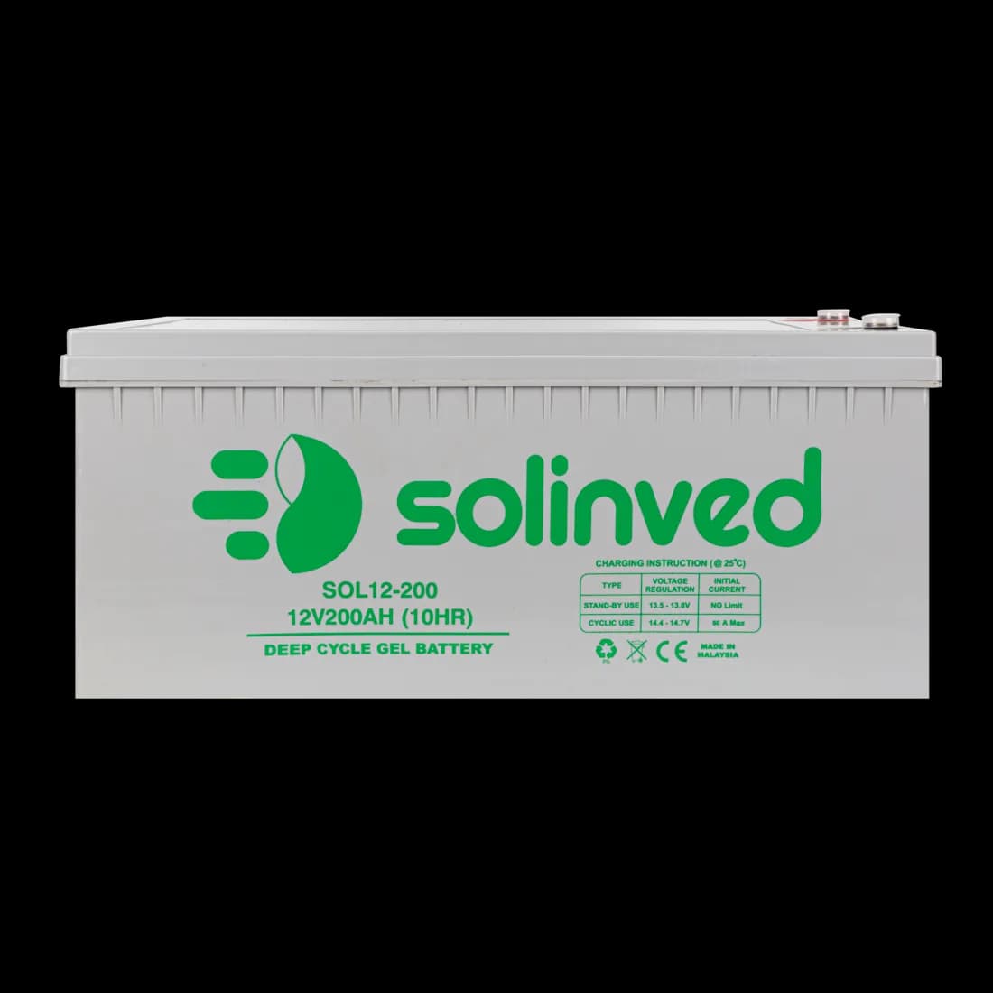 Solinved 12 V 200Ah Jel Akü