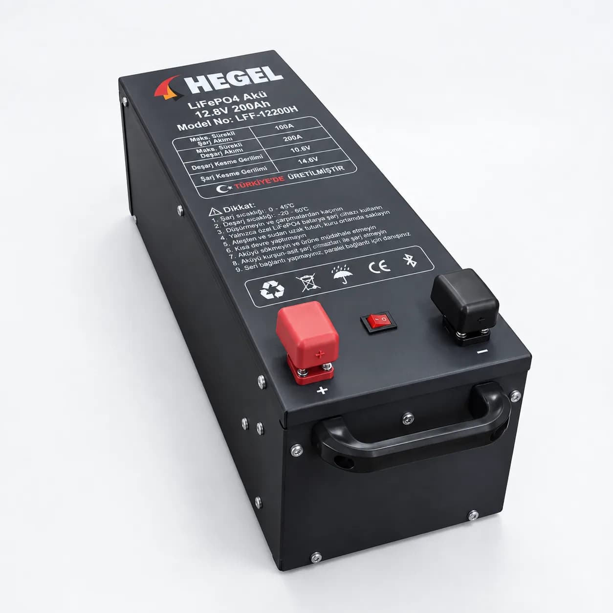 Hegel LFF-12200H 12.8V 200Ah LiFePO4 Lityum Akü