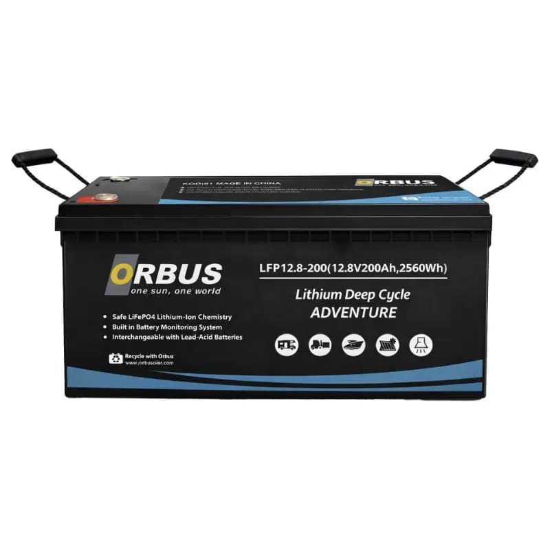 Orbus 12.8 V Volt 200 Ah Amper 2560 Wh Lityum Batarya Lifepo4 Lityum Akü
