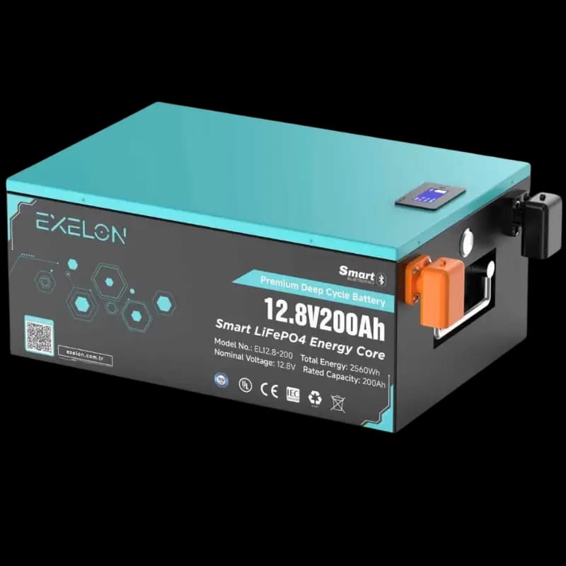 Exelon 12.8 V 200 Ah Lityum Akü Bluetooth Özellikli