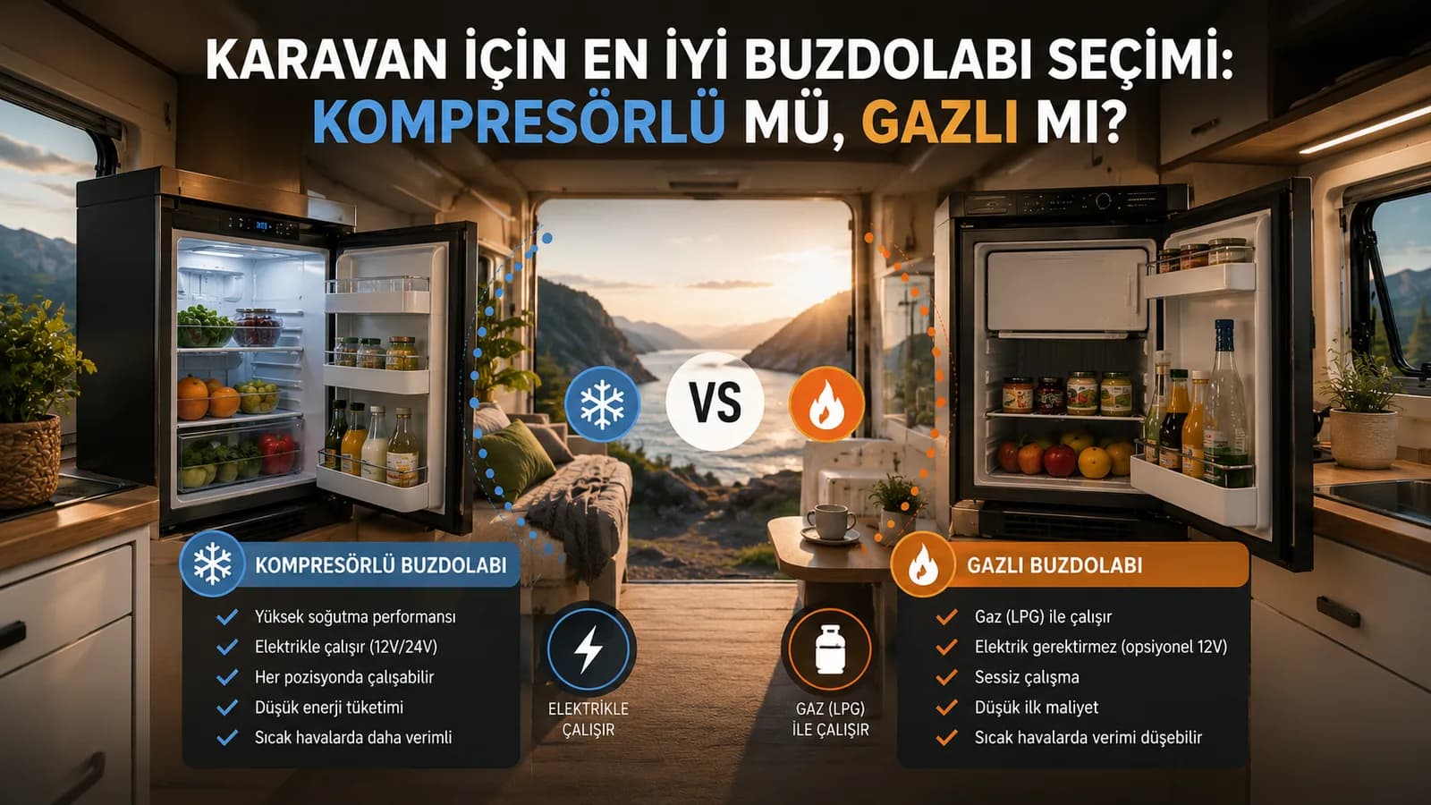 Karavan İçin En İyi Buzdolabı Seçimi: Kompresörlü mü, Gazlı mı?