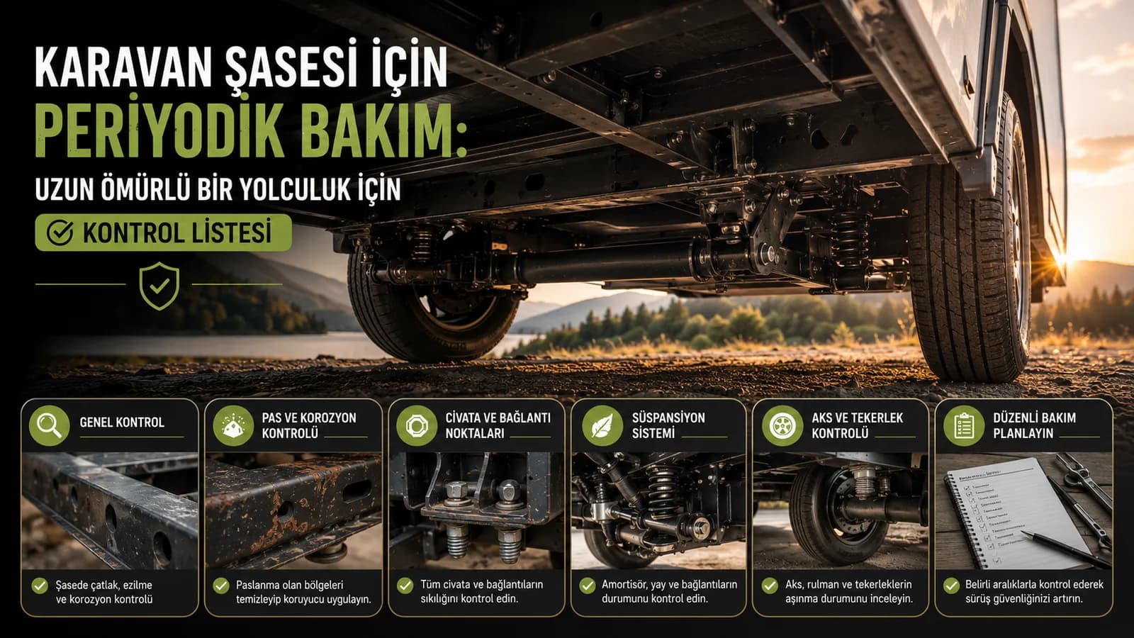 Karavan Şasesi İçin Periyodik Bakım: Uzun Ömürlü Bir Yolculuk İçin Kontrol Listesi
